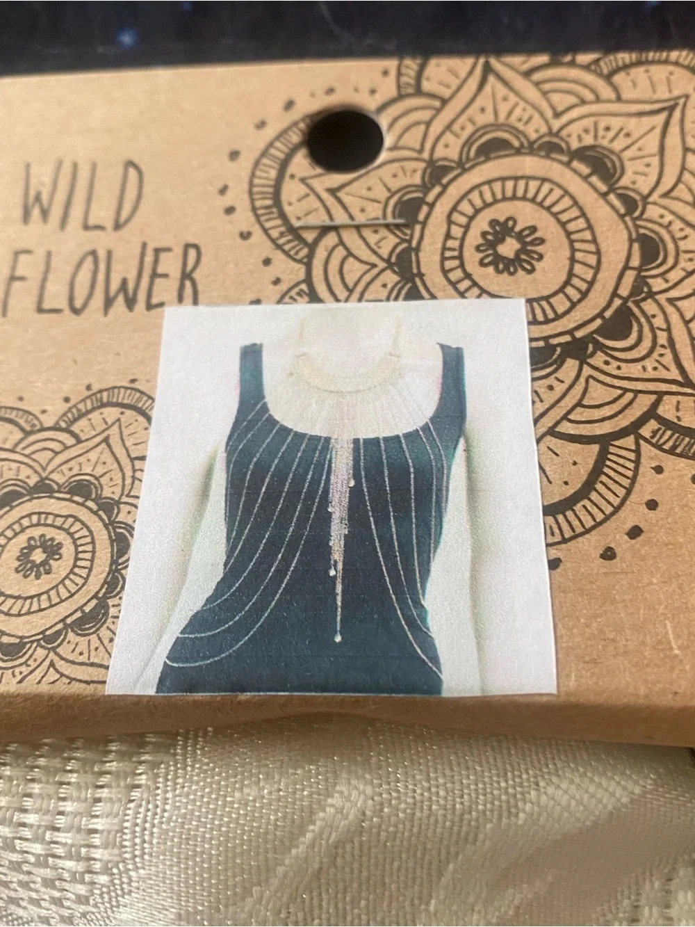 Wild Flower Silver Tone Long Statement Bib Necklace Fringe Festival Boho New NWT